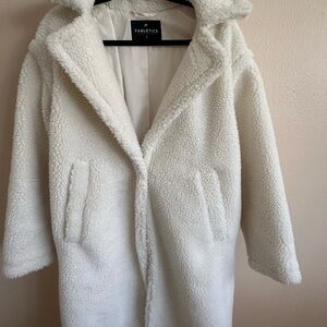 Fabletics Women's Cream Teddy Jacket